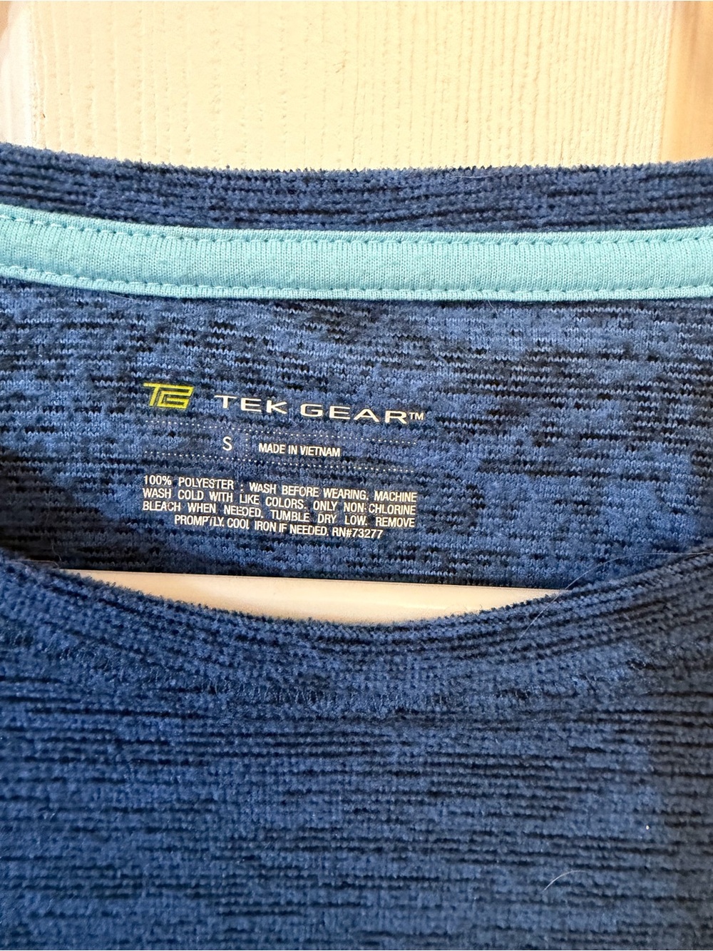 Women's Long Sleeve Heathered Blue Tek Gear shirt - Picture 2 of 2